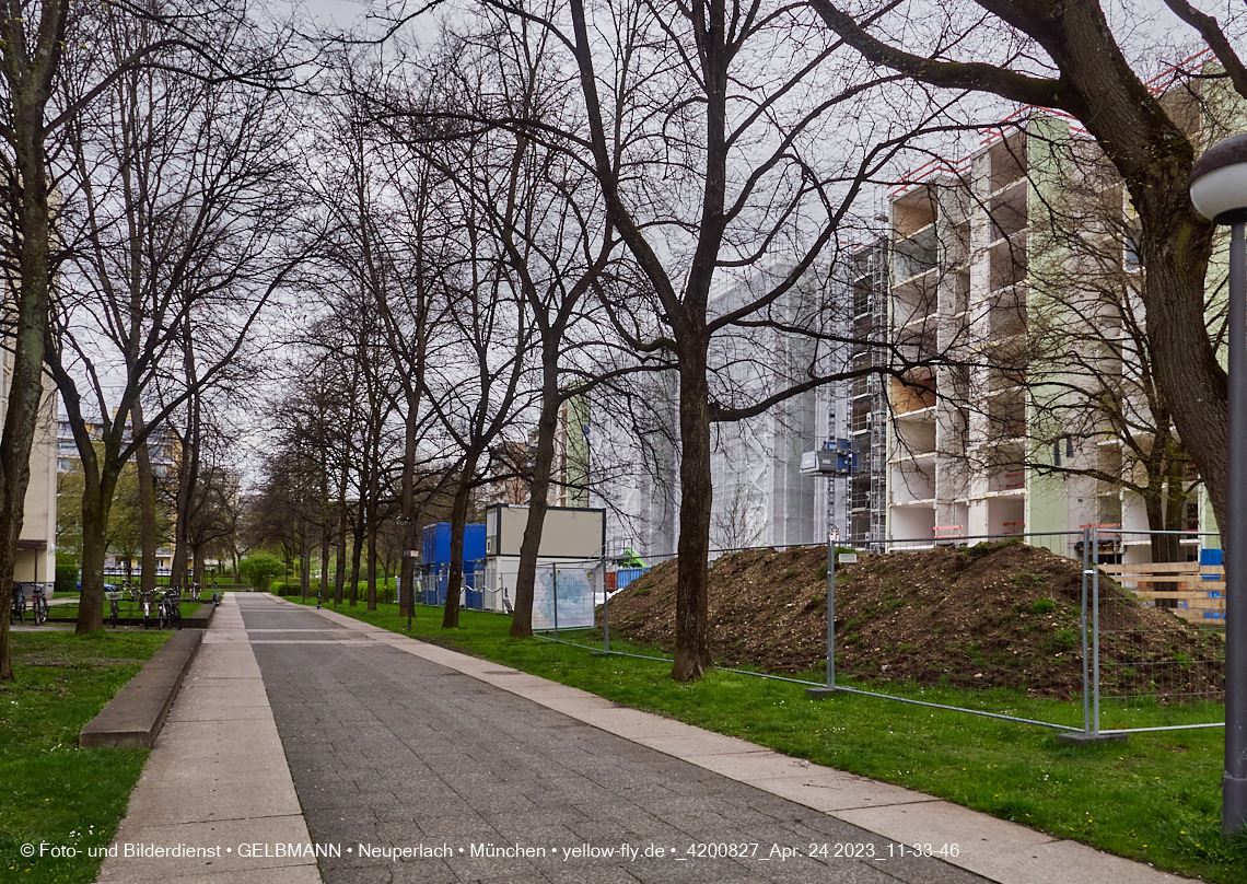 24.04.2023 - Baustelle der Großsanierung Kurt-Eisner-Straße in Neuperlach